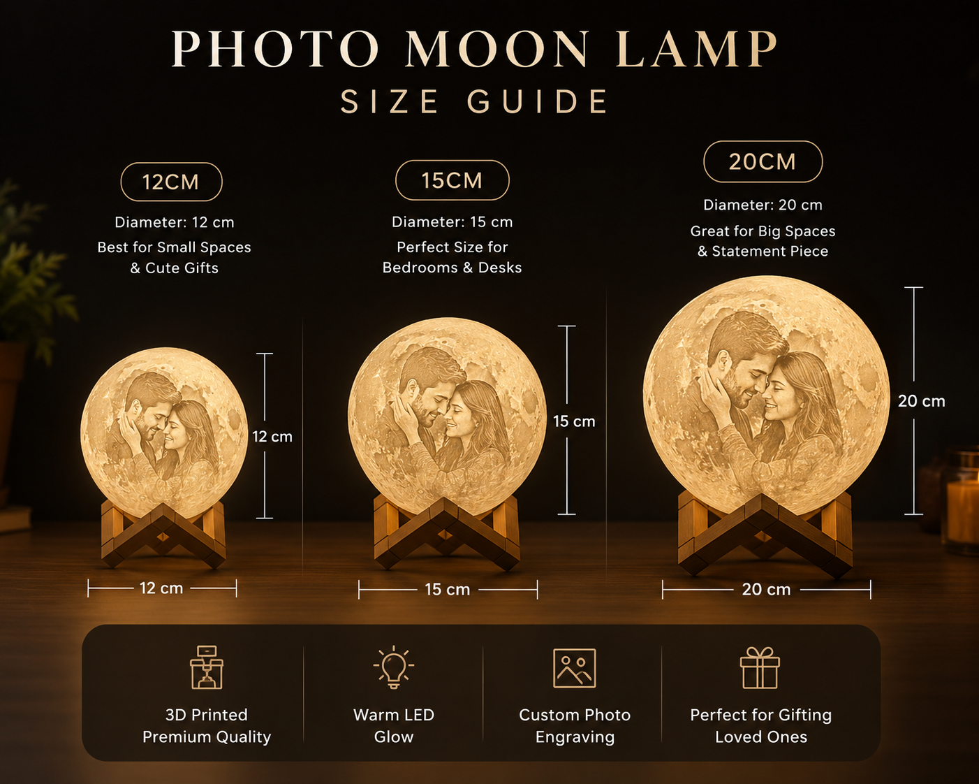 Personalized Photo Moon Lamp