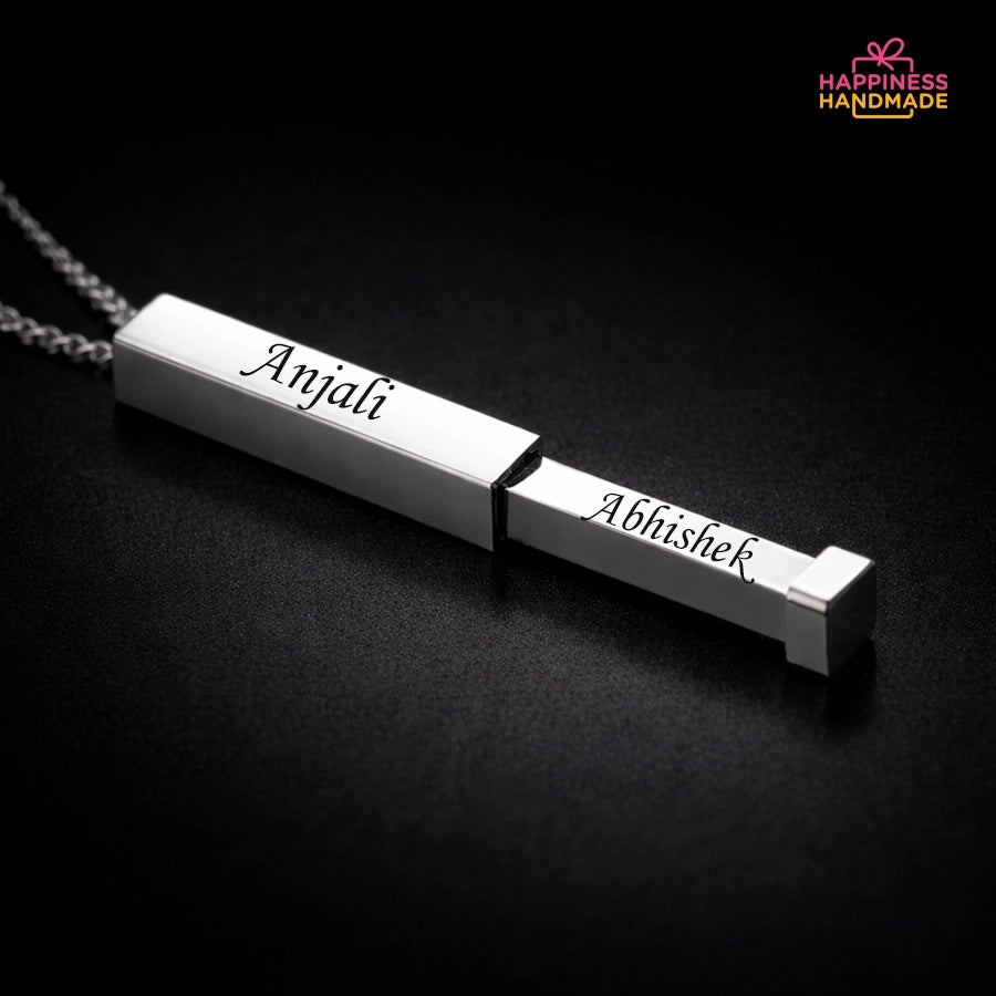 Custom Secret Bar Necklace - Where Love Meets Elegance