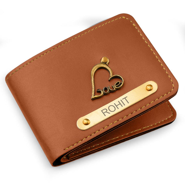 Mens Wallet With Customised Name & Charm