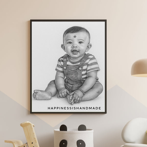 Hyper Realistic Baby Sketch – A Heartwarming Keepsake