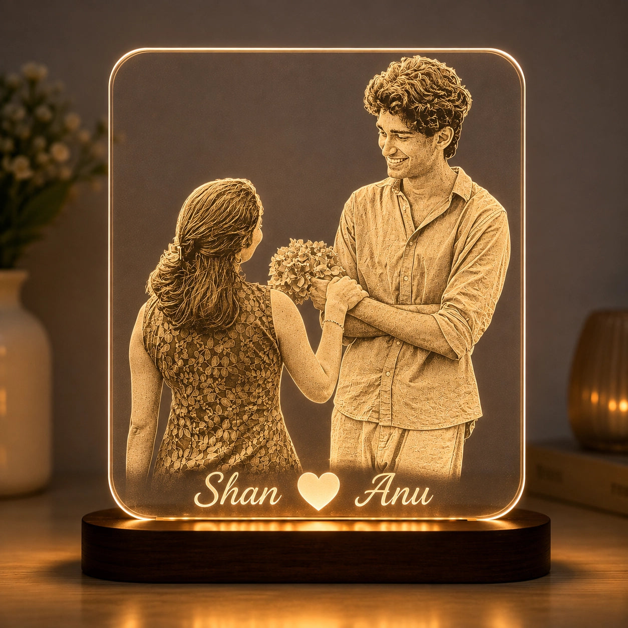 Personalized Photo Engraved Illusion Lamp | Custom LED Acrylic Night Light