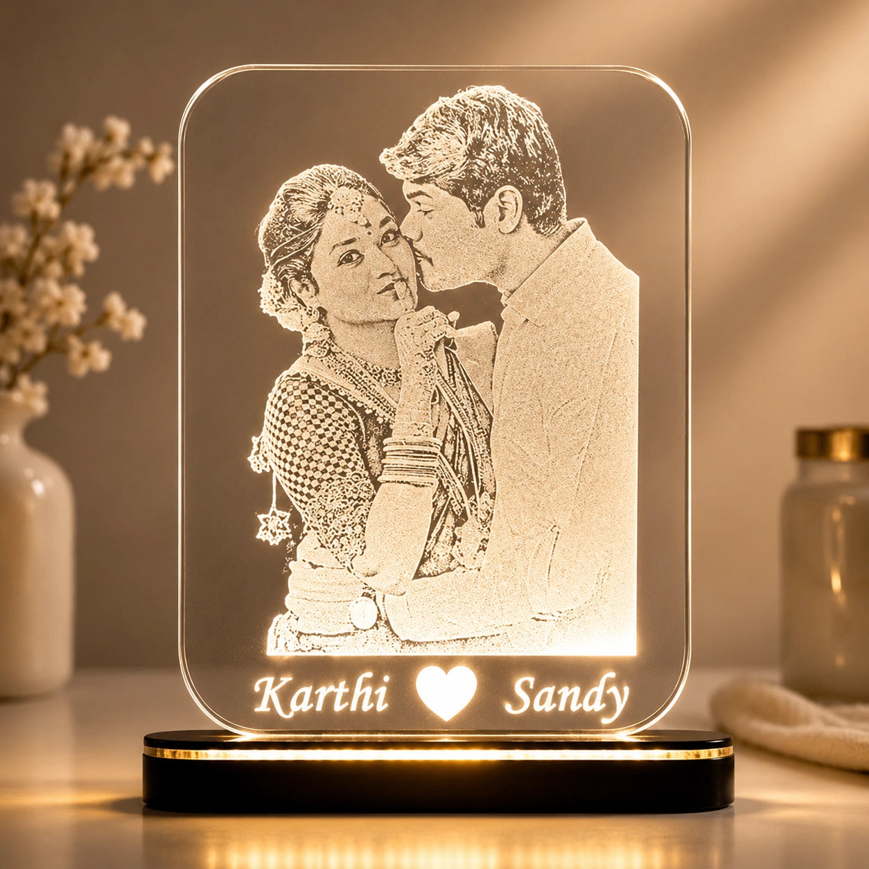 Personalized Photo Engraved Illusion Lamp | Custom LED Acrylic Night Light