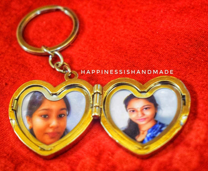 Double Heart Photo Keychain – A Perfect Gift
