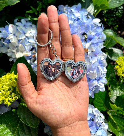 Double Heart Photo Keychain – A Perfect Gift