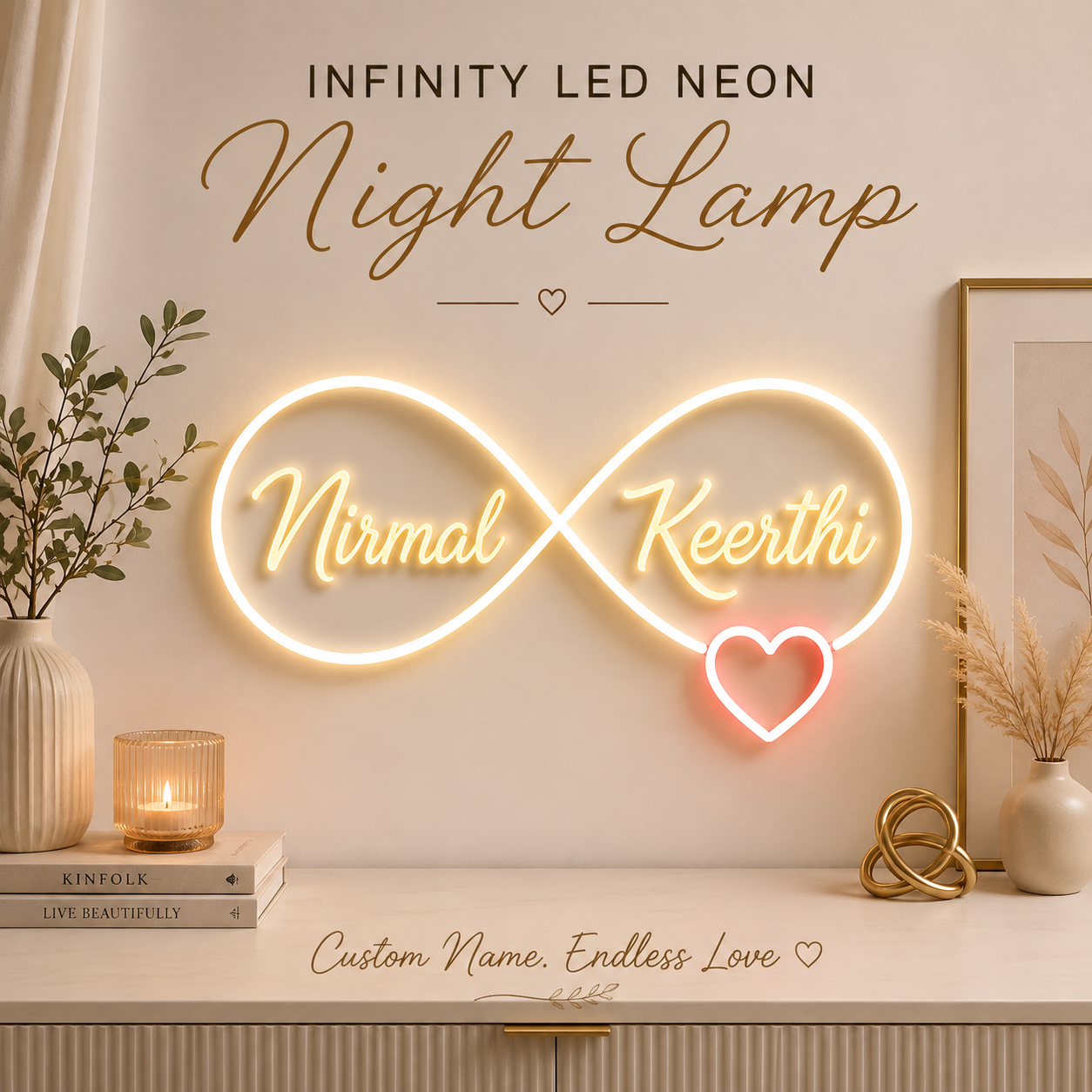 Infinity LED Neon Night Lamp