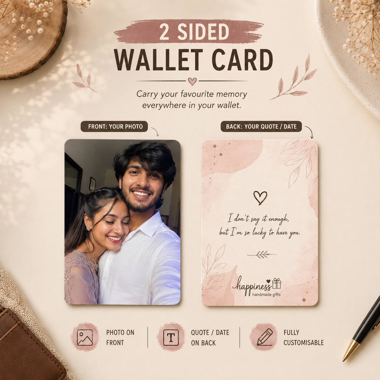 Custom Photo Wallet Card – Double-Sided Personalized Wallet Card