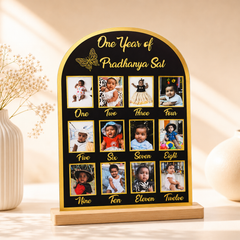 One Year Baby Photo Frame – Monthly Milestone Memories