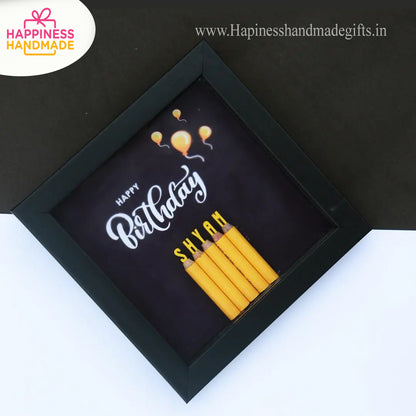 Custom Engraved Birthday Name Frame - Handmade