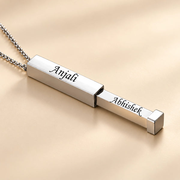 Custom Secret Bar Necklace - Where Love Meets Elegance