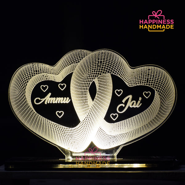 Personalized 3D Heart Illusion LED Lamp