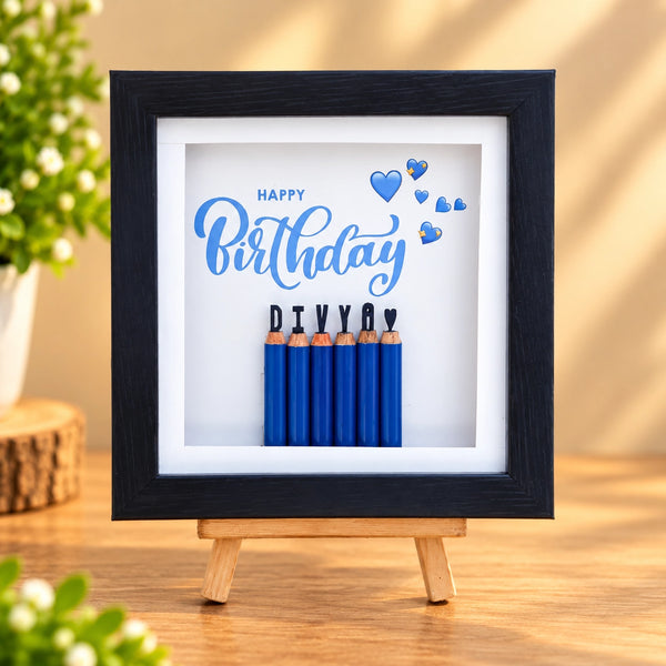 Custom Engraved Birthday Name Frame - Handmade