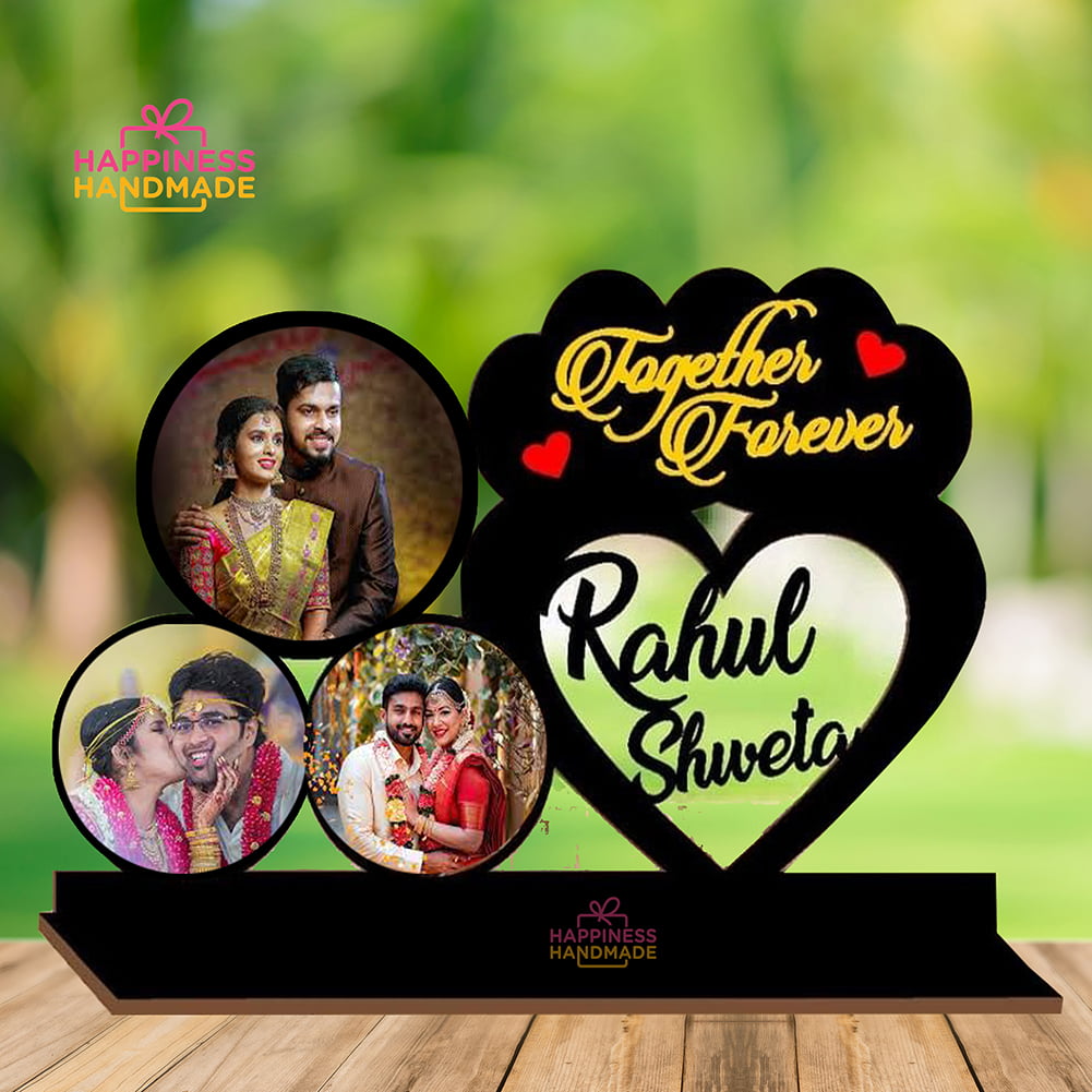 Indian Wedding Couple Personalized Caricature Photo Stand | Nupur Gifts